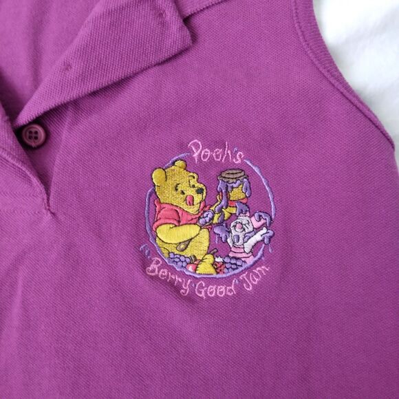 The Disney Store Sleeveless Polo Berry Winnie The Pooh Womens Size Small - Picture 4 of 9